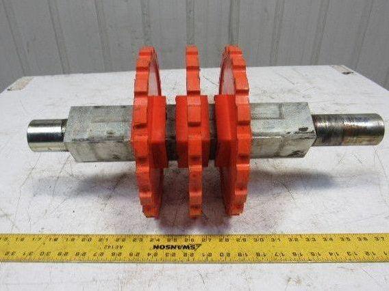 Rexnord N4700-21T 10" OD x 2.5" Sq. Bore Conveyor Chain Sprocket 2" Shaft 21"OAL