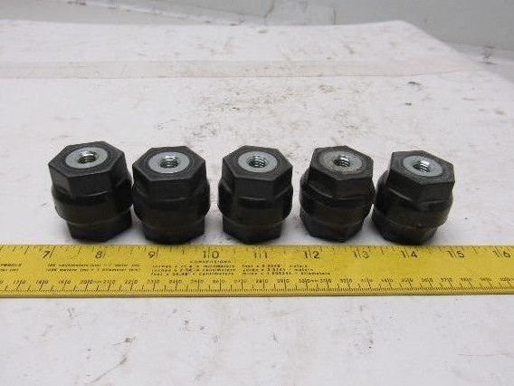 Black Glastic Style Composite Electrical Stand Off Isolator Insulator Lot Of 5
