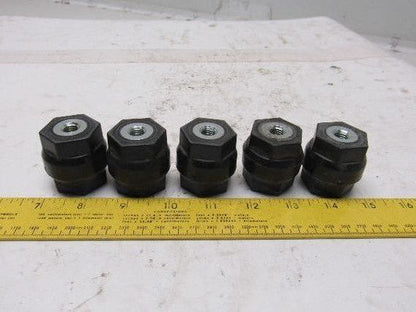 Black Glastic Style Composite Electrical Stand Off Isolator Insulator Lot Of 5