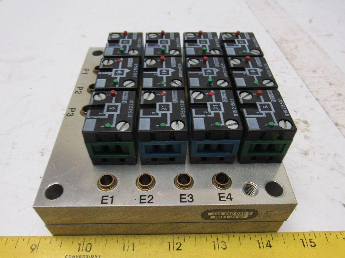 Rexroth Crouzet 81501025 Pneumatic Logic Component And Element Manifold Assembly