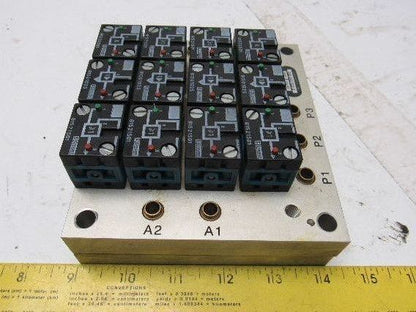 Rexroth Crouzet  81521501 Pneumatic Logic Component Element Manifold Assembly
