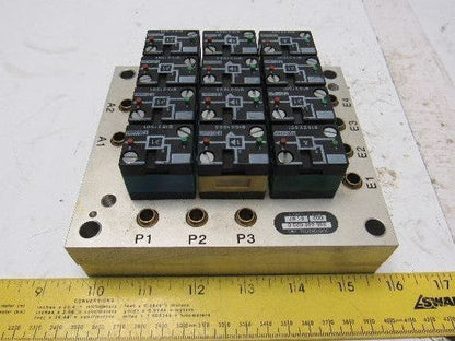 Rexroth Crouzet  81521501 Pneumatic Logic Component Element Manifold Assembly