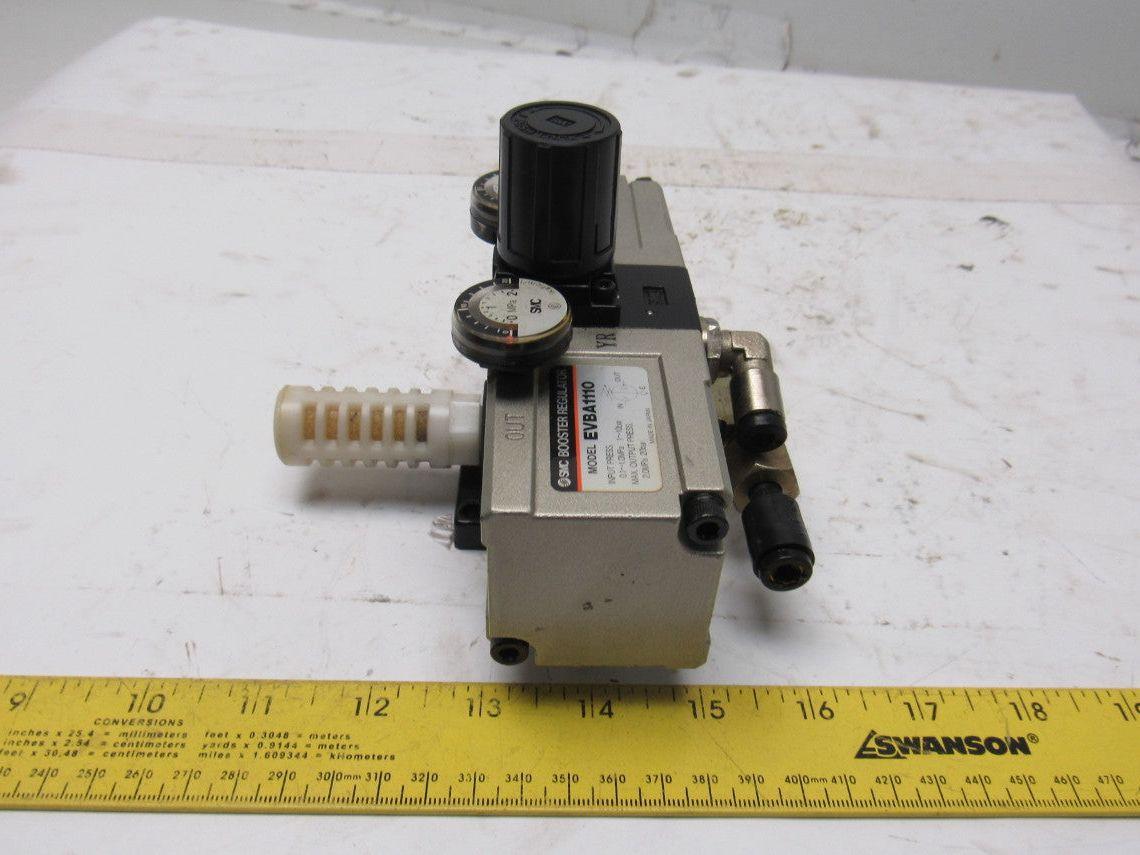 SMC EVBA1110 1-10 Bar Input 20 Bar Output Pressure Booster Regulator