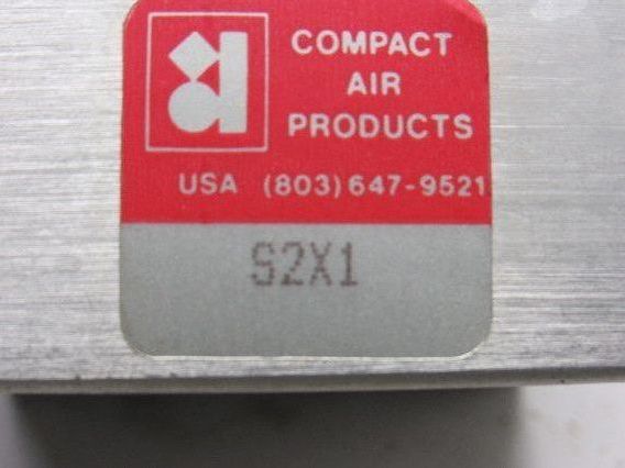 Compact Air Products S2X1 2-1/2" Square Bore Air Cylinder 1" Stroke