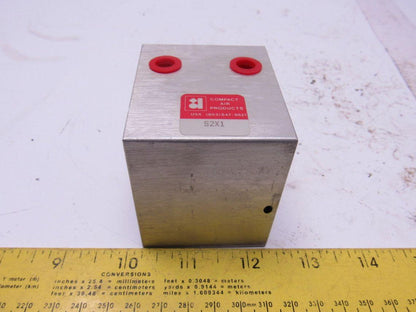 Compact Air Products S2X1 2-1/2" Square Bore Air Cylinder 1" Stroke