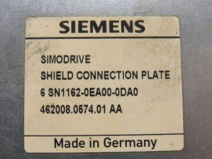 Siemens 6N1162-0EA00-0DA0 Simodrive Shield Connection Plate
