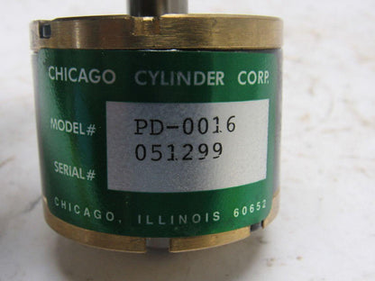 Chicago Pneumatic PD-0016 2" Bore 1/2" Stroke Double Ended Push Pull Cylinder