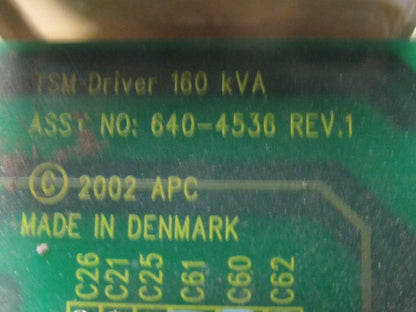 APC 640-4536 Rev 1 TSM Driver Unit 160kVa For Solid State UPS System