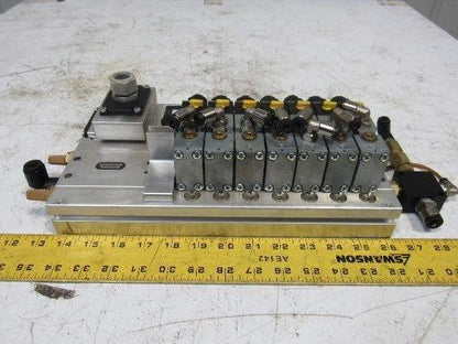 Rexroth 5777060220 5/2 Single Solenoid Valve Bank Manifold 24VDC Coil