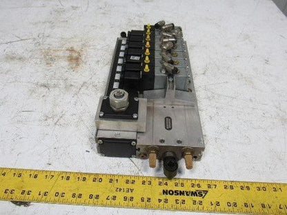Rexroth 5777060220 5/2 Single Solenoid Valve Bank Manifold 24VDC Coil