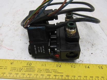 Aro A212SS-120-A 4/2Way Solenoid Operated Air Valve Assembly 120V Coil