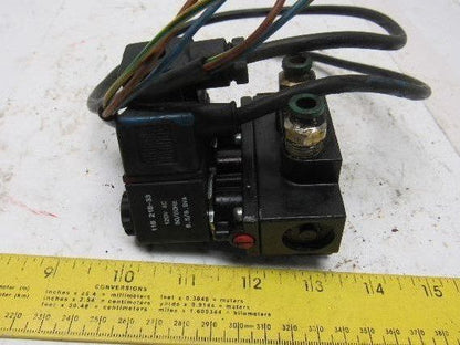 Aro A212SS-120-A 4/2Way Solenoid Operated Air Valve Assembly 120V Coil