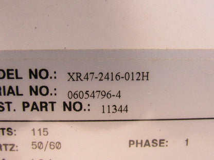 Hoffman XR47-2416-012H Electrical Enclosure Heat Exchanger Cooling Fan 115V
