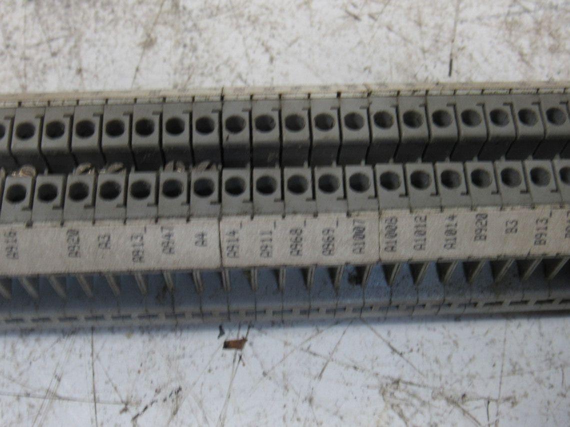 Phoenix Contact UK4 Terminal Block Strip On DIN Rail 125+ Pieces