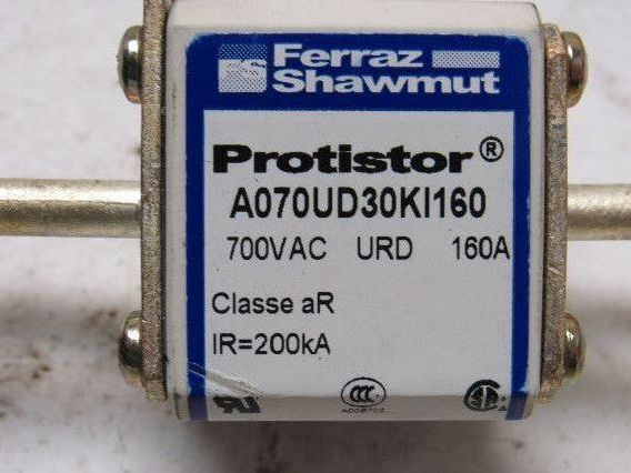 Ferraz Shawmut A070UD30KI160 Protistor 700VAC 160A Fuse
