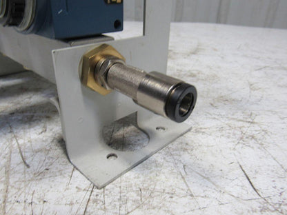 Rexroth Mecman 5350221010 6 Bar Air Pressure Regulator 3 Way Manifold Assembly