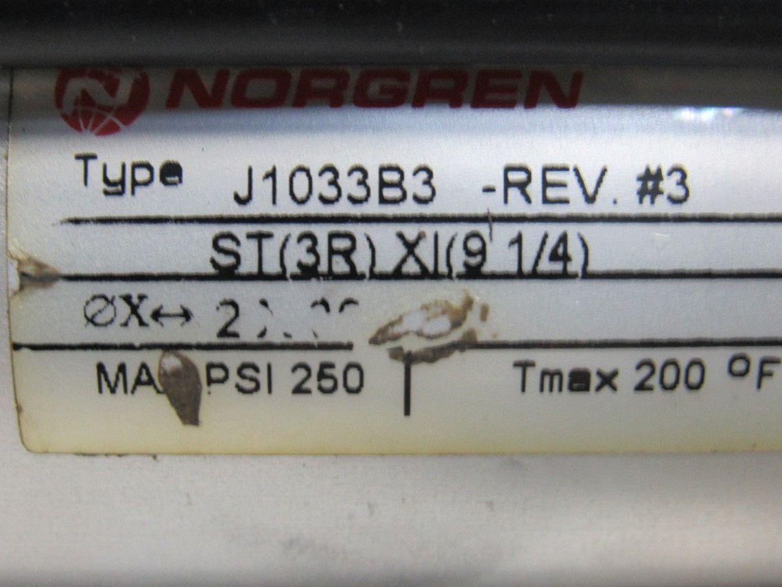 Norgren J1033B Rev #3 Pneumatic Air Tie-Rod Cylinder 2" Bore 26-3/4" Stroke