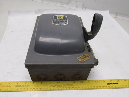 Square D A85351 3 Pole Fusible Safety Switch 30A 240V Max.