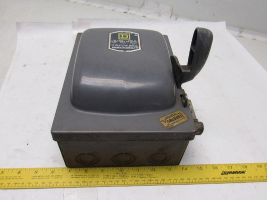 Square D A85351 3 Pole Fusible Safety Switch 30A 240V Max.