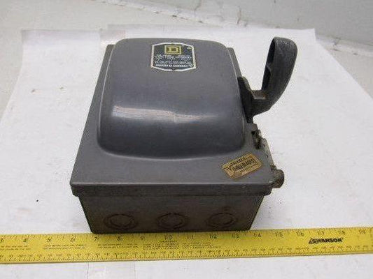 Square D A85351 3 Pole Fusible Safety Switch 30A 240V Max.