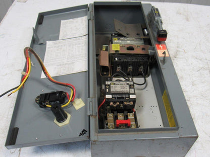Square D 8539 SCG43 15A NEMA Size 1 Starter Disconnect Combo