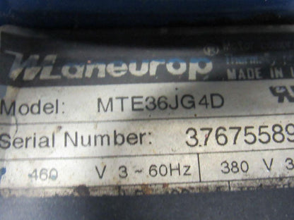 Man
Maneurop MTE36JG4D 460V 50/60Hz Refrigerated Reciprocating Compressor
