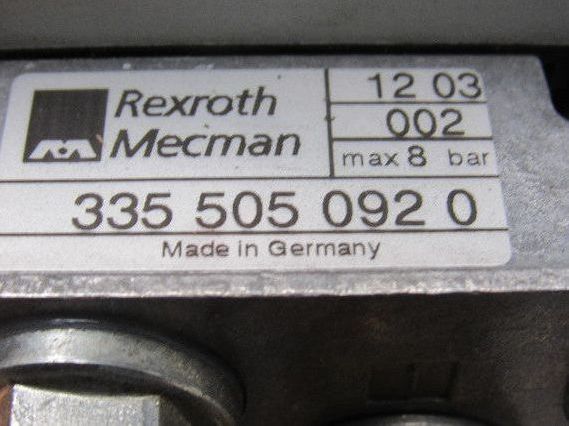 Rexroth 335 505 0920 Pneumatic Valve Manifold Assembly 576 360 020 0