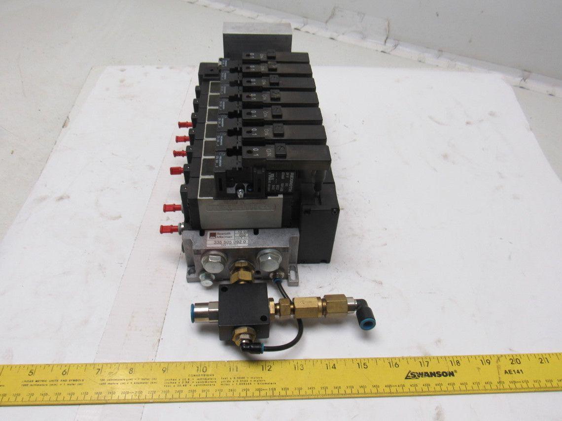 Rexroth 335 505 0920 Pneumatic Valve Manifold Assembly 576 360 020 0