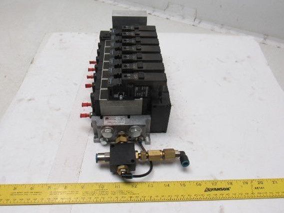 Rexroth 335 505 0920 Pneumatic Valve Manifold Assembly 576 360 020 0