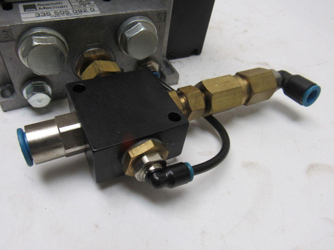 Rexroth 335 505 0920 Pneumatic Valve Manifold Assembly 576 360 020 0