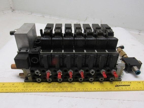 Rexroth 335 505 0920 Pneumatic Valve Manifold Assembly 576 360 020 0