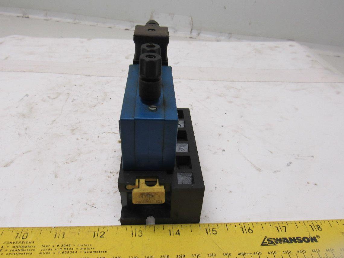 Rexroth  P-031163-00005 5/2 Position Solenoid Control Valve 24V Coil W/Manifold