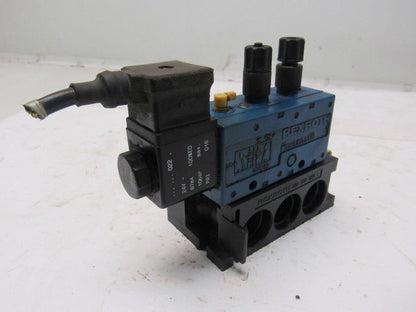 Rexroth  P-031163-00005 5/2 Position Solenoid Control Valve 24V Coil W/Manifold