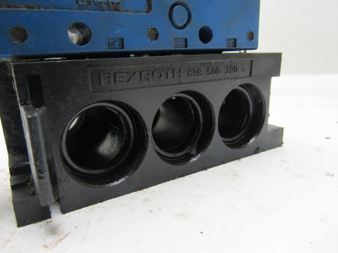 Rexroth  P-031163-00005 5/2 Position Solenoid Control Valve 24V Coil W/Manifold