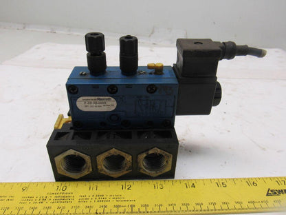 Rexroth  P-031163-00005 5/2 Position Solenoid Control Valve 24V Coil W/Manifold