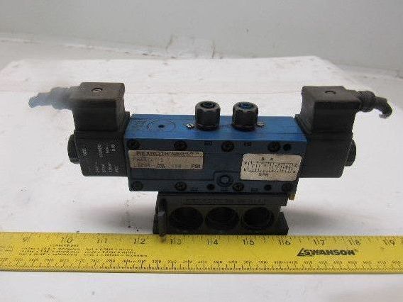 Rexroth PW67707-1 Pneumatic Valve 24VDC Coil W/Manifold Block