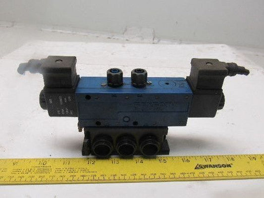 Rexroth PW67707-1 Pneumatic Valve 24VDC Coil W/Manifold Block