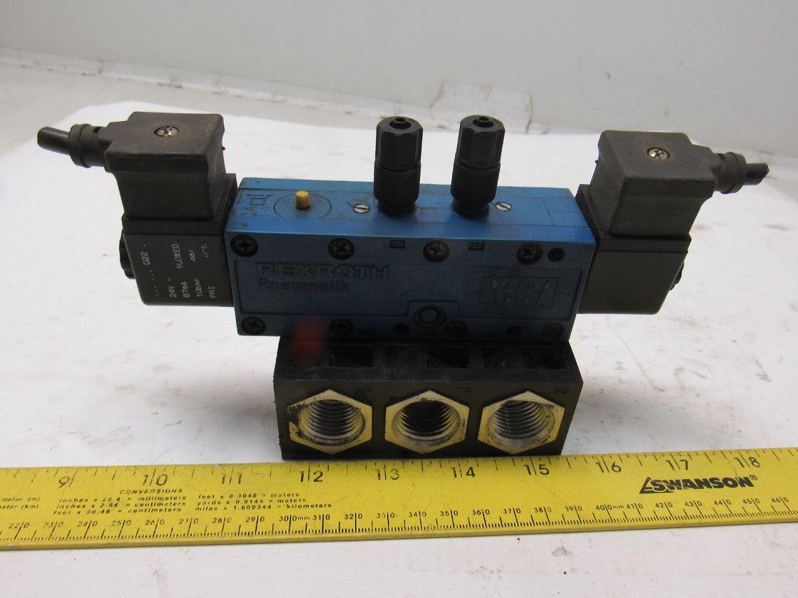 Rexroth P69882-5 Pneumatic Valve 24VDC Coil W/Manifold Block