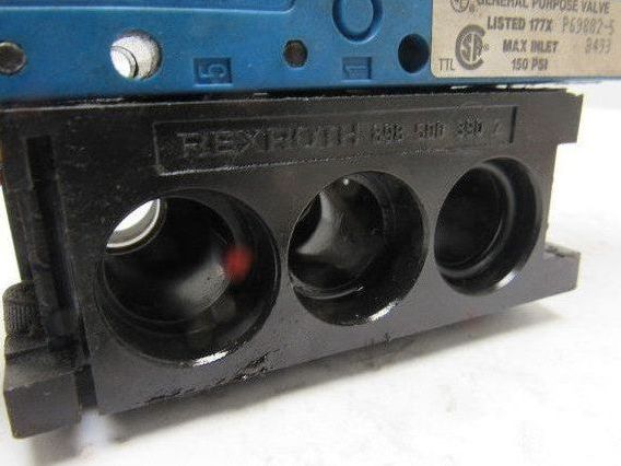 Rexroth P69882-5 Pneumatic Valve 24VDC Coil W/Manifold Block