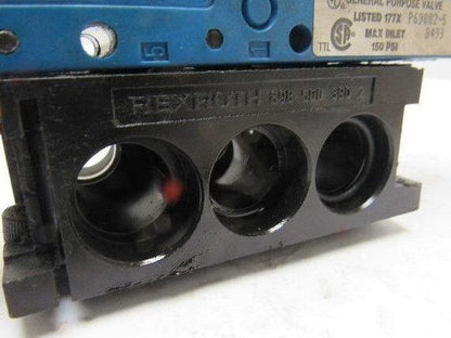 Rexroth P69882-5 Pneumatic Valve 24VDC Coil W/Manifold Block