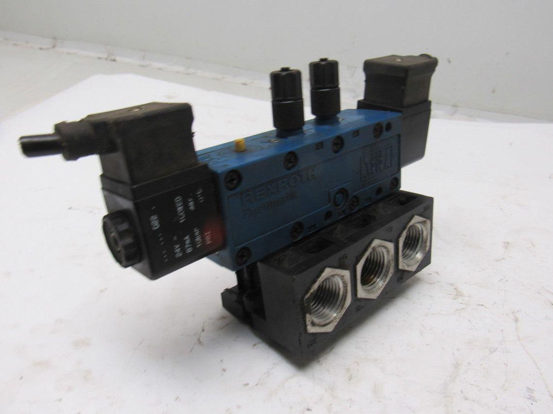 Rexroth P69882-5 Pneumatic Valve 24VDC Coil W/Manifold Block