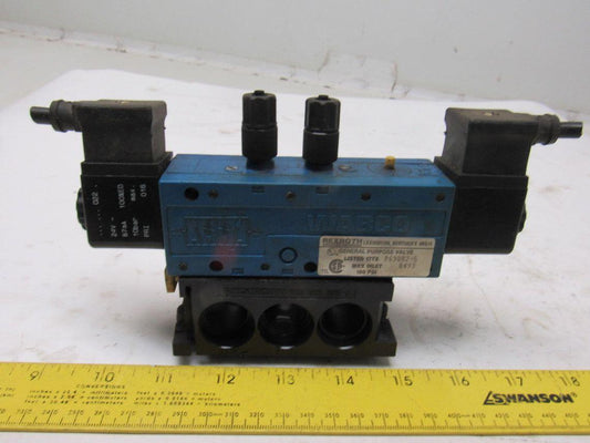 Rexroth P69882-5 Pneumatic Valve 24VDC Coil W/Manifold Block