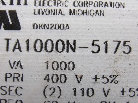 Daykin TA100N-5175 1000VA PRI: 230/460V SEC: 110/220 1PH Transformer