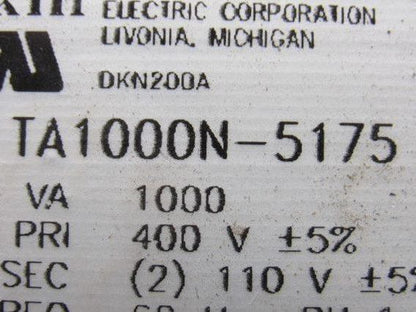 Daykin TA100N-5175 1000VA PRI: 230/460V SEC: 110/220 1PH Transformer