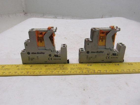 Allen Bradley 700-HK32A1-3-4 700-HN222 120V AC Relay Module And Base Lot Of 2