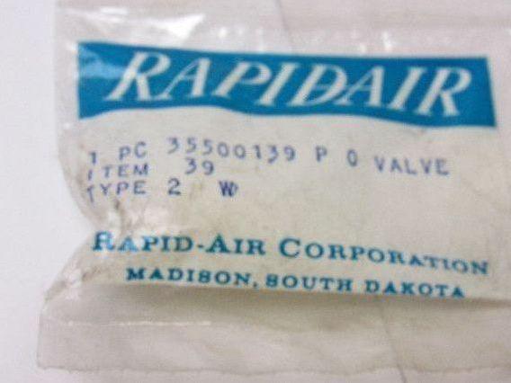 Rapid-Air 35500139 P O Valve New in Bag Lot of 4