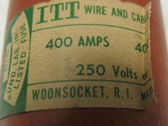 ITT 400A 250V fuse