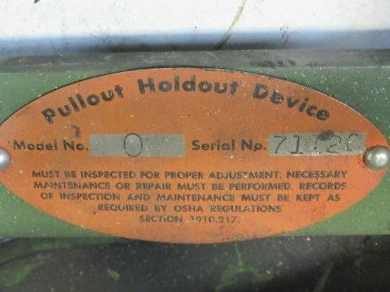 A&O Model 0 Vintage Mechanical Press Hand Pull Out Hold Back Safety Device