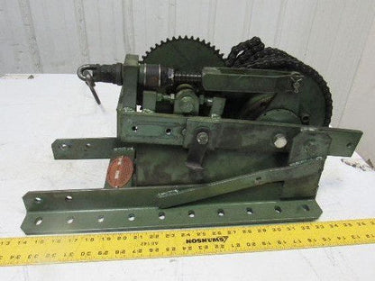 A&O Model 0 Vintage Mechanical Press Hand Pull Out Hold Back Safety Device