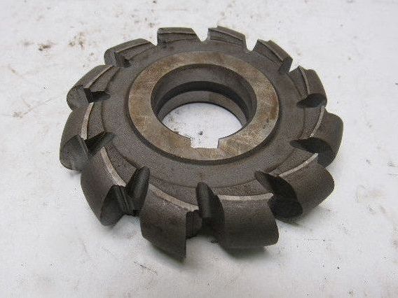 3-3/4" OD x 3/4" 12 Tooth Convex Face Mill Cutter 1" Arbor